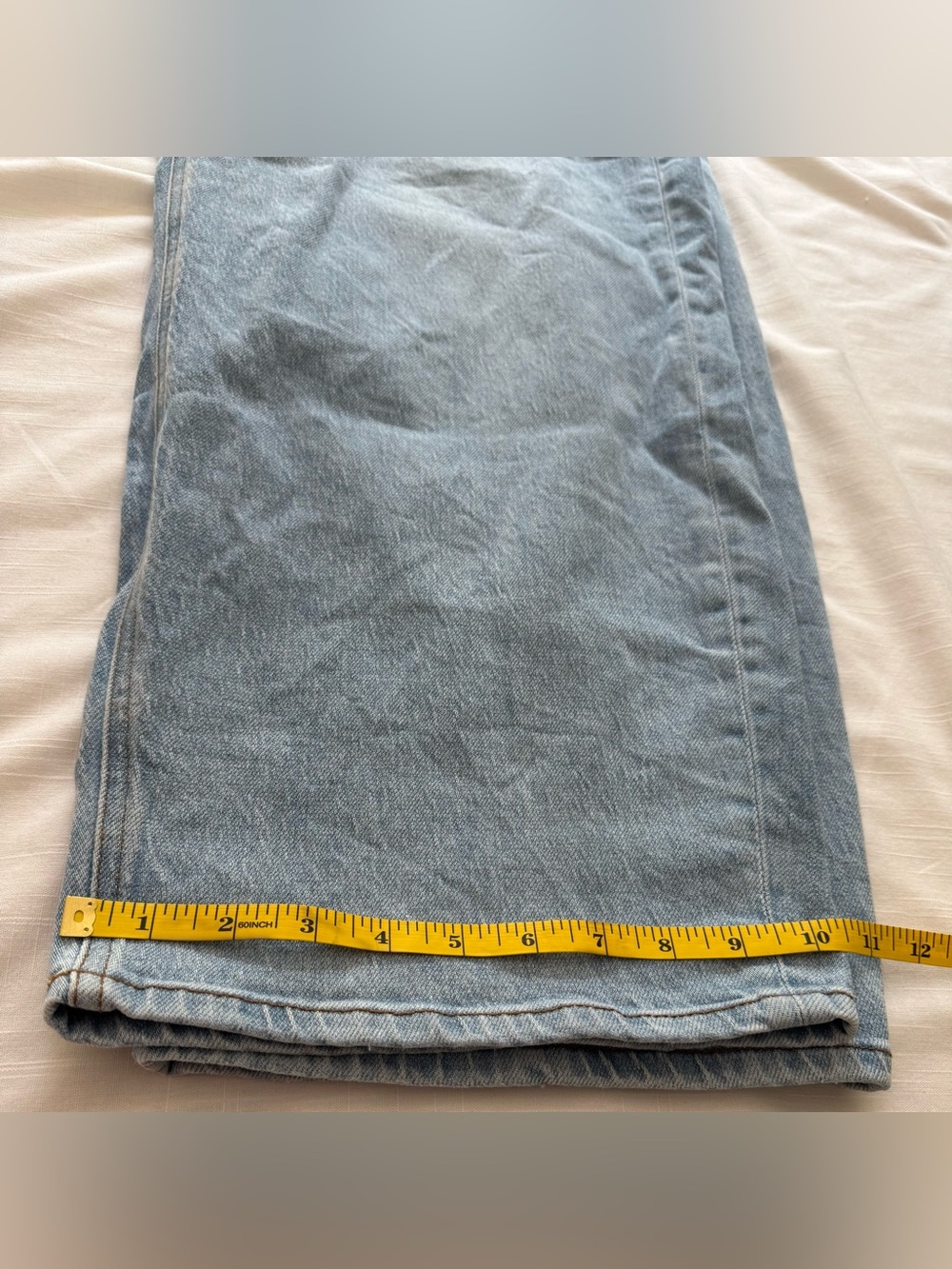 Quince Bella Stretch Barrel Cool Blue Wide-Leg Jeans size32 - Picture 14 of 14